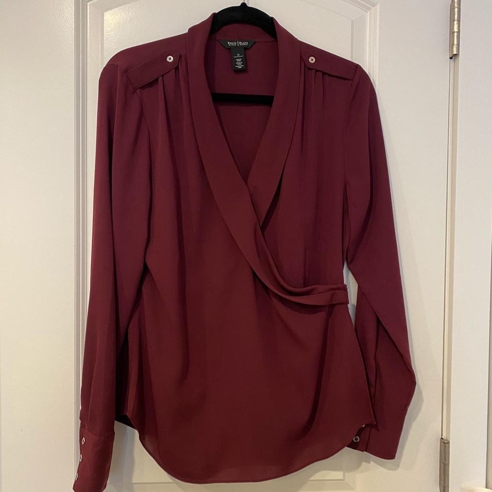 WHBM plum blouse size 12